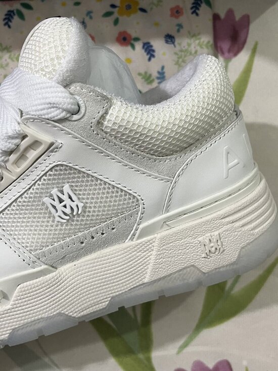 Amiri All-White Thick-Soled Deconstructed Sneakers - Picture 5 of 6